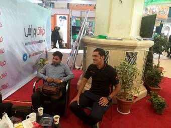 گزارش تصویری بازدید دکتر رشیدی مدیرعامل و اعضای کادر فنی باشگاه راه آهن تهران از غرفه فرتاک نیوز و فرتاک ورزشی
