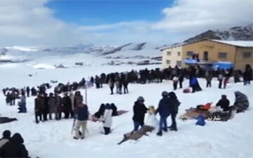 برگزاری جشنواره جذاب آدم برفی‌ها در پیست اسکی شهدای سربند + فیلم 