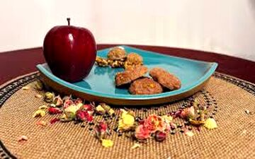 آموزش کوکی سیب و گردو  