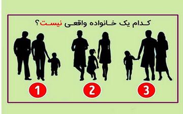 تست شخصیت شناسی| کدام مورد یک خانواده واقعی را نشان نمی‌دهد؟ 