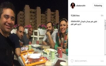 عکس|زیبا بروفه و همسرش در یک ضیافت شام دوستانه!