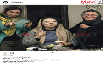سلفی آینه ای رویا میرامینی در اتاق گریم (عکس)