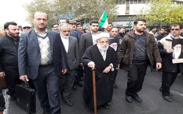 دبیر شورای نگهبان لحظاتی پیش در راهپیمایی تهران + عکس