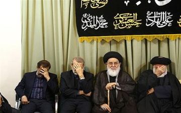 رئیس مجلس در مراسم عزاداری بیوت مراجع و علما شرکت کرد