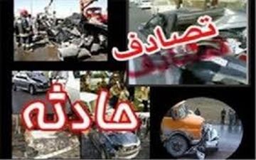 جان باختن 2 نفر در برخورد نفتکش و تریلی در محور لردگان_بروجن