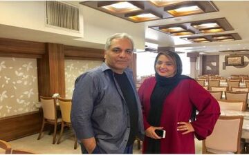 نرگس محمدی در کنار مهران مدیری در مشهد | عکس